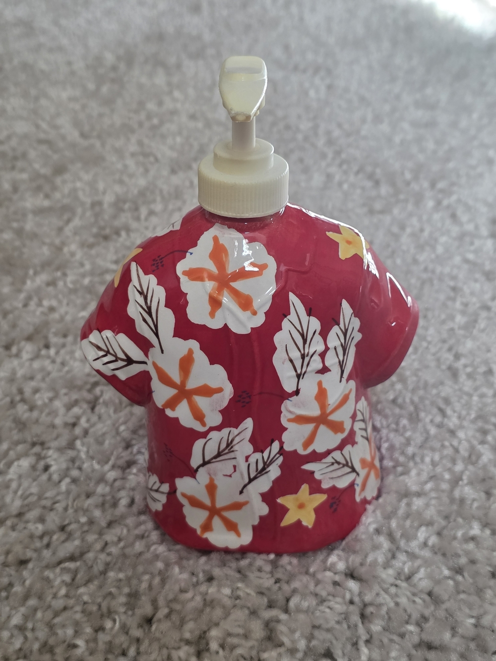 Trader Joe's Lotion- Soap Hawaiian Shirt Dispenser.
